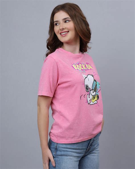 Peanuts Printed Regular Fit Tshirt For Women – Free Authority
