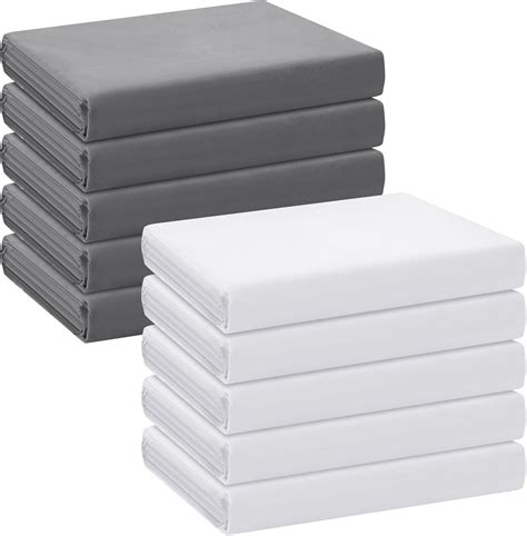 Amazon.com: VitalCozy Queen Flat Sheet 10 Pack Top Sheets Soft Brushed ...