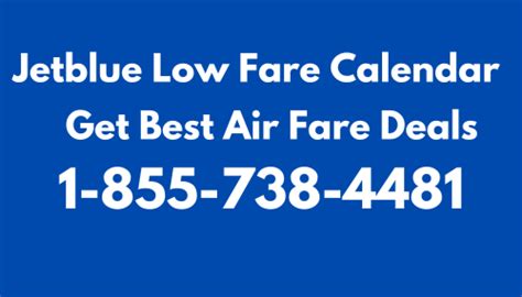Jetblue Low Fare Calendar | Get Best Air Fare Deals | by Verrymac | Dec ...