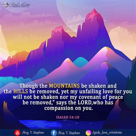 Isaiah 54:10 :: God's Love Ministries - Today's Promise