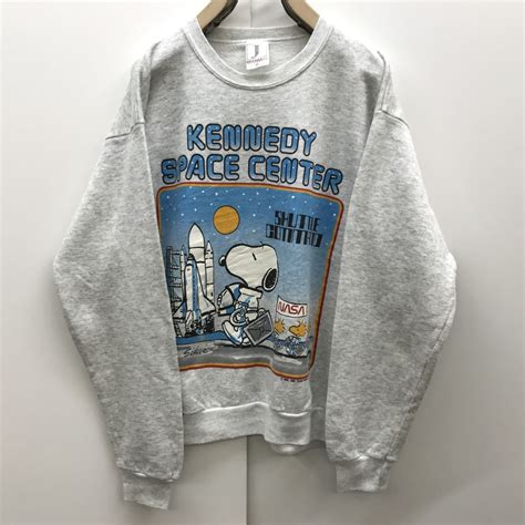 JOSTENS SPORTS WEAR ジャスティンズ 80〜90年代 USA製 ケネディー宇宙センター スヌーピーとウッドストック プリント ...
