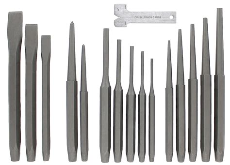 RAM-PRO 16-Piece Punch and Chisel Set | Kit Includes: Steel Pin, Taper ...