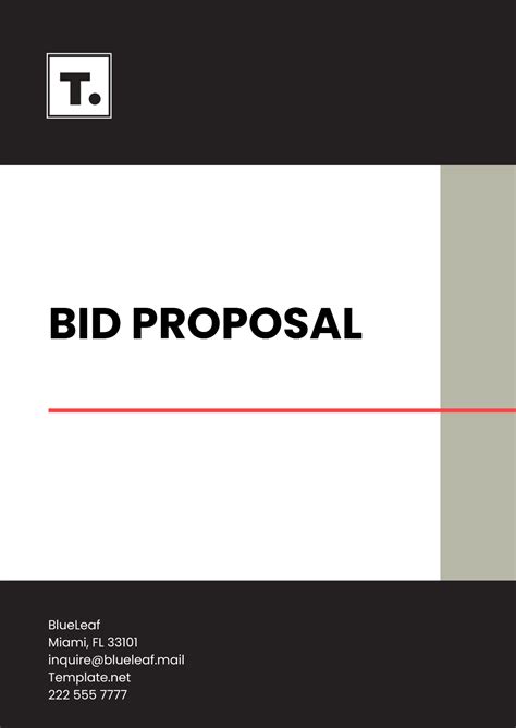 Free Bid Templates to Edit Online