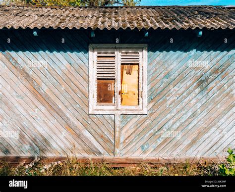White window shutters. The facade of houses in Montenegro Stock Photo ...