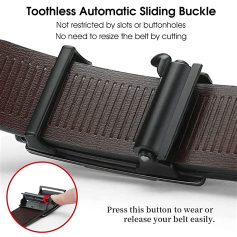 Buy Optifit® Leather Adjustable Belt Auto with Lock Buckle Belt for Men ...