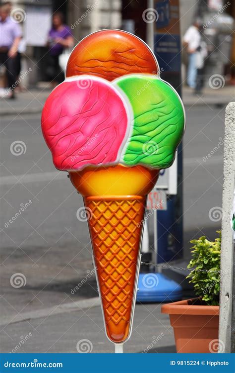 Ice cream sign stock photo. Image of confection, seasonal - 9815224