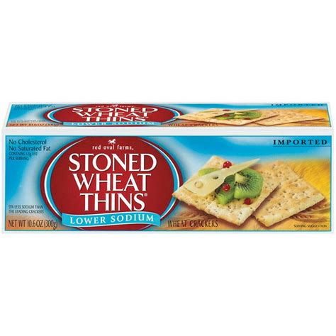 Red Oval Farms Stoned Wheat Thins Low Sodium Crackers (10.6 oz ...