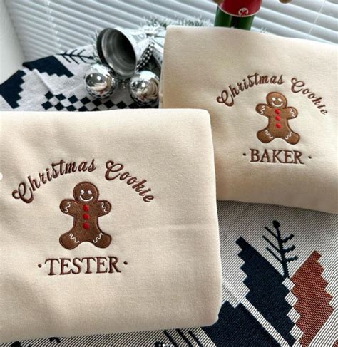 Gesticktes Weihnachtsplätzchen-Bäcker-Lebkuchen-Sweatshirt - Etsy.de
