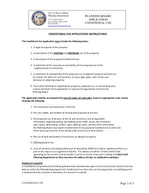 Fillable Online of 3 PLANNING BOARD APPLICATION CONDITIONAL ... Fax ...