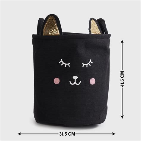 Buy Corsica Slate Kids Cotton Cat Storage Bag from Corsica by Home ...
