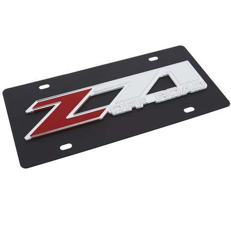Buy Chevy Z71 Off Road Logo License Plate (Black) Online at Lowest ...