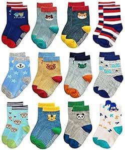 Cuteably™ Baby boy Cotton Socks Anti Skid Socks boy Booties Multi Color ...