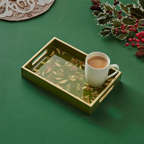 Buy Corsica Noel Wood Printed Serving Tray - 30x20cm from Corsica by ...