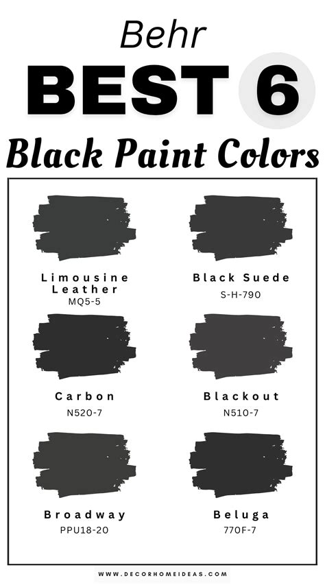 Behr Black Paint Colors with Beautiful Undertones for a Unique Look