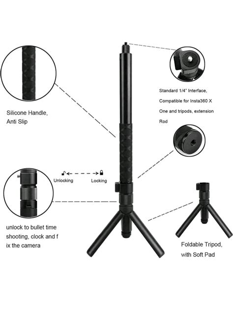 3 in 1 Bullet Time Handle with Foldable Tripod Extension Monpod Rod for ...