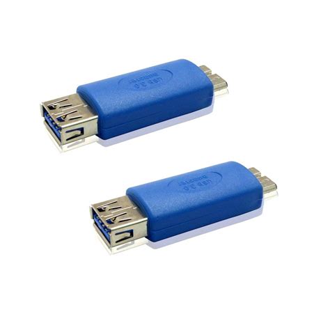 sienoc 2-Pack high Speed USB 3.0 Extender Coupler Micro b Male to a ...
