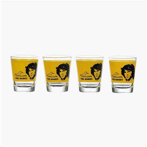 Buy EK DO DHAI Set of 4 Jim Morrison Print Shot Glasses - 60ml from Ek ...