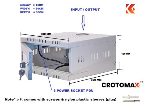 Buy Crotomak 1U CCTV DVR Rack/NVR/Server/Network Rack with 3 Power ...