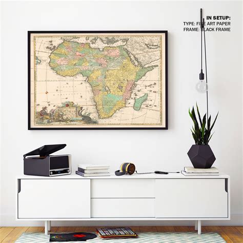 Kaart van Africa by Carel Allard: Buy Premium Framed Old & Modern Map ...