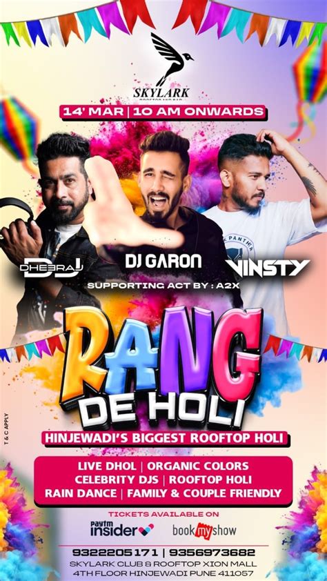 Rang de Holi by Skylark Hinjewadi , Xion Mall, Pune, 14 March 2025 ...