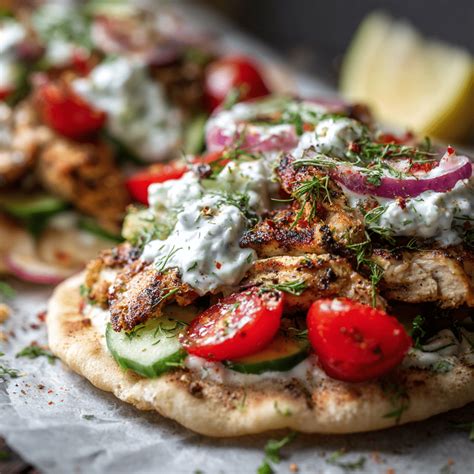 Easy Sheet Pan Chicken Pitas with Tzatziki Recipe