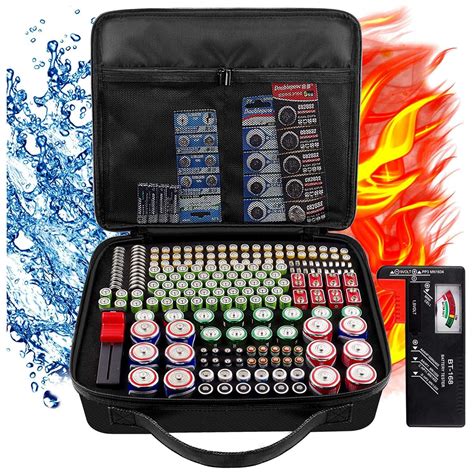 Battery Storage Organizer Case with Battery Tester, India | Ubuy