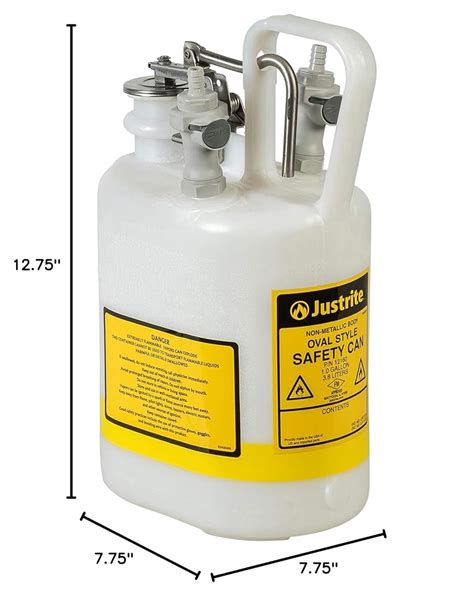 Buy Justrite HPLC Waste Can,1 Gal,EDPM Online India | Ubuy