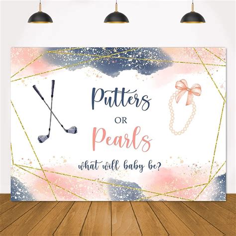 Buy Lofaris Putters Or Pearls Gender Reveal Backdrop Blue or Pink He or ...