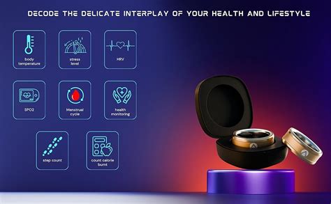 Adivaa Smart Ring Women Men, Fitness Tracker, Sleep Tracker, Stress ...