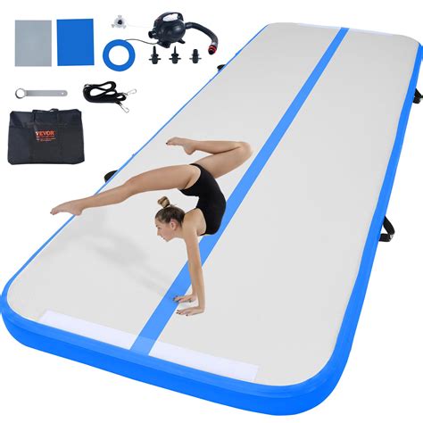 VEVOR Gymnastics Air Mat, 4 inch Thickness Inflatable Gymnastics ...