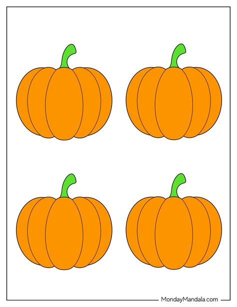 A4 Size Printable Pumpkin