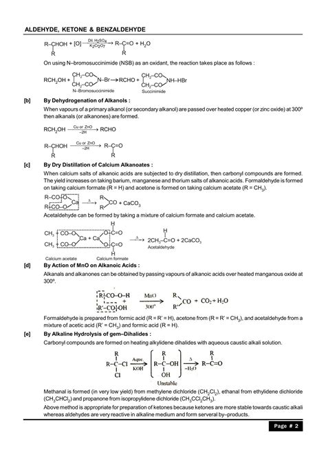 Aldehyde, Ketone, & Benzaldehyde Notes for Class 12, IIT JEE & NEET