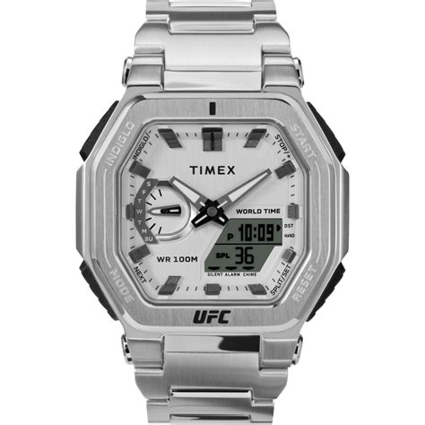 Timex UFC Colossus 45mm Stainless Steel Bracelet Watch-TW2V84700X6