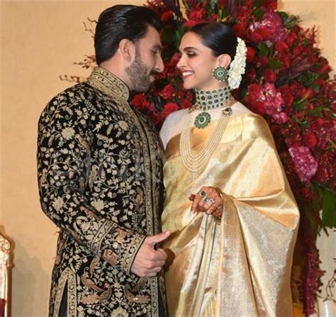 DeepVeer Reception:पत्नी दीपिका का पल्लू संभालते दिखे रणवीर, पार्टी में ...