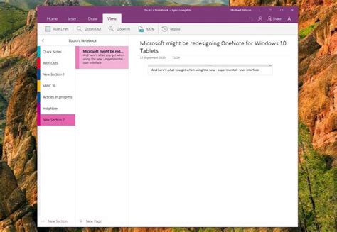 Image result for Working OneNote for Windows 10