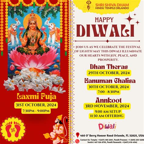 Diwali Celebration - Shri Shiv Dham Hindu Temple Orlando