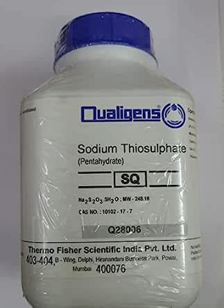 Sodium Thiosulphate 1 kg Highest purity 99% Qualigens : Amazon.in ...