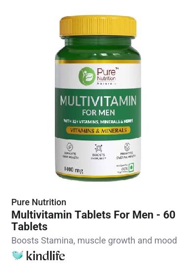 Pure Nutrition: Multivitamin Tablets For Men - 60 Tablets