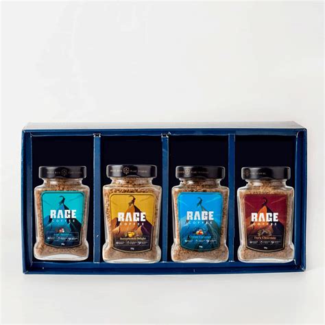 Rage Coffee Ground Coffee Gift Box of 4 Flavours - Hazelnut, Chocolate ...