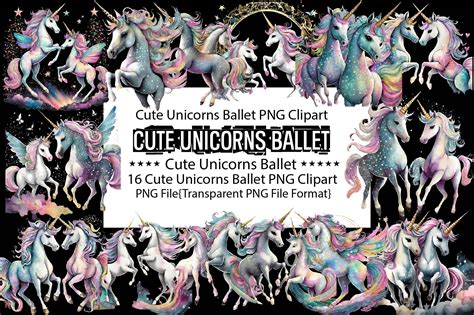 Cute Unicorns Ballet Sublimation Graphic by PrintExpert · Creative Fabrica