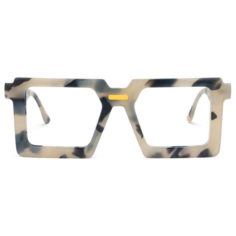 Cubix - Marble Maze: Birch Posh® Luxury Acetate Rectangular Eyewear