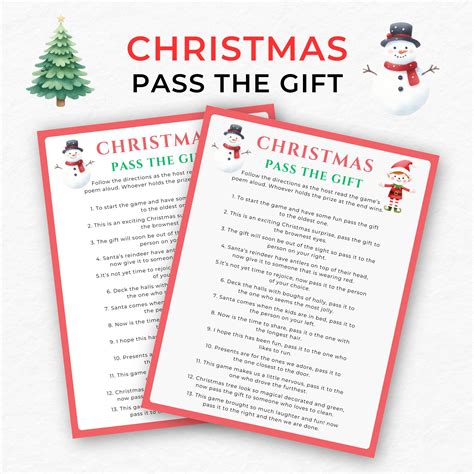 Pass the gift christmas game christmas dice exchange fun group activity ...