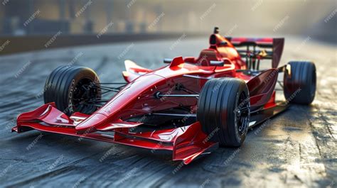 Premium Photo | Red racing car for racing competition An elegant and aerodynamic sports car