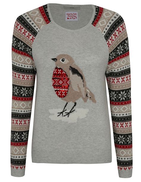 Sequined Robin Christmas Jumper | Women | George at ASDA | Classy ...