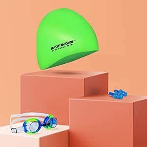 Buy Viva Swimming Water Sports Combo Kit- Swim Goggles + Head Cap + Ear ...