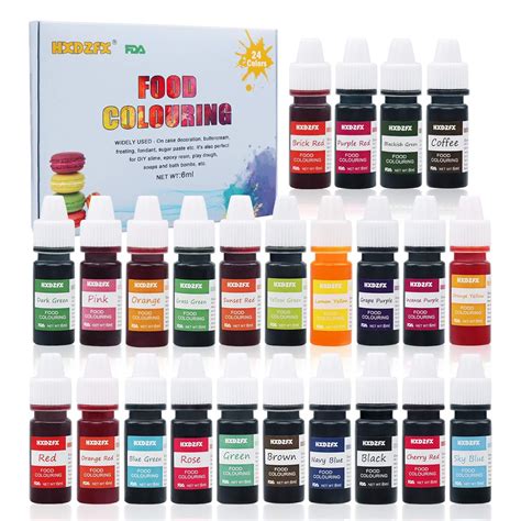 Food Coloring - 24 Color Rainbow Fondant Cake Food Coloring Set for ...