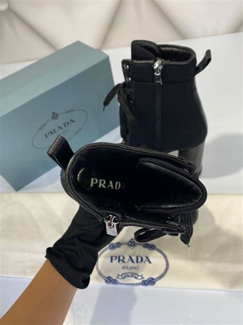prada bot ankle hing heel siyah topuklu 11 cm - canta ayakkabi