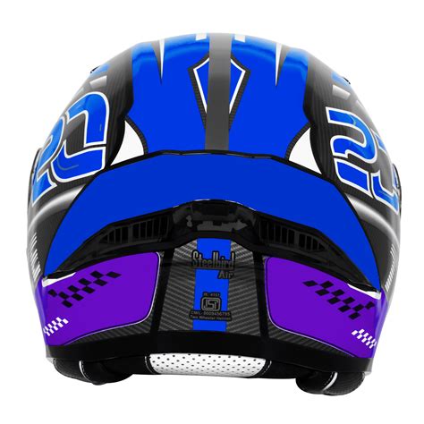 Steelbird Sba 20 Trace Black Blue Flip Up Helmet – Sparkly Helmets