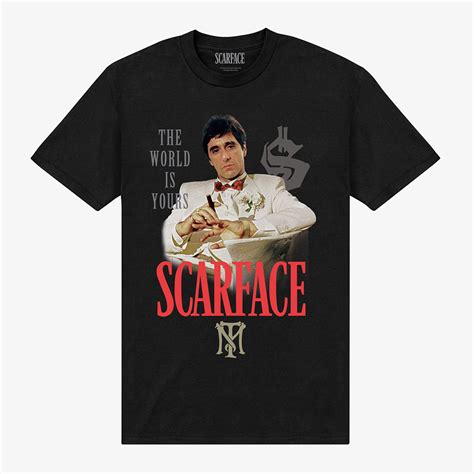 Merch Scarface - Scarface The World Is Yours Unisex T-Shirt Black | Queens