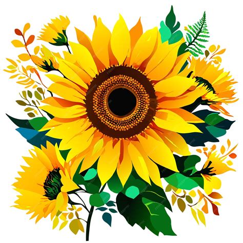 Premium Vector | Detailed sunflower design element in vector format